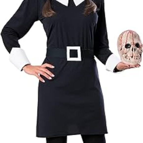 🆕 WEDENSDAY WOMENS THE ADDAMS FAMILY COSTUME SET MEDIUM 🆕SHIPS FAST😮💨⚡🚚 - Picture 4 of 11